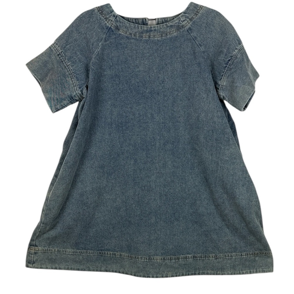 Porridge Anthropologie Denim Raglan A-line Shift Dress - Petite Small